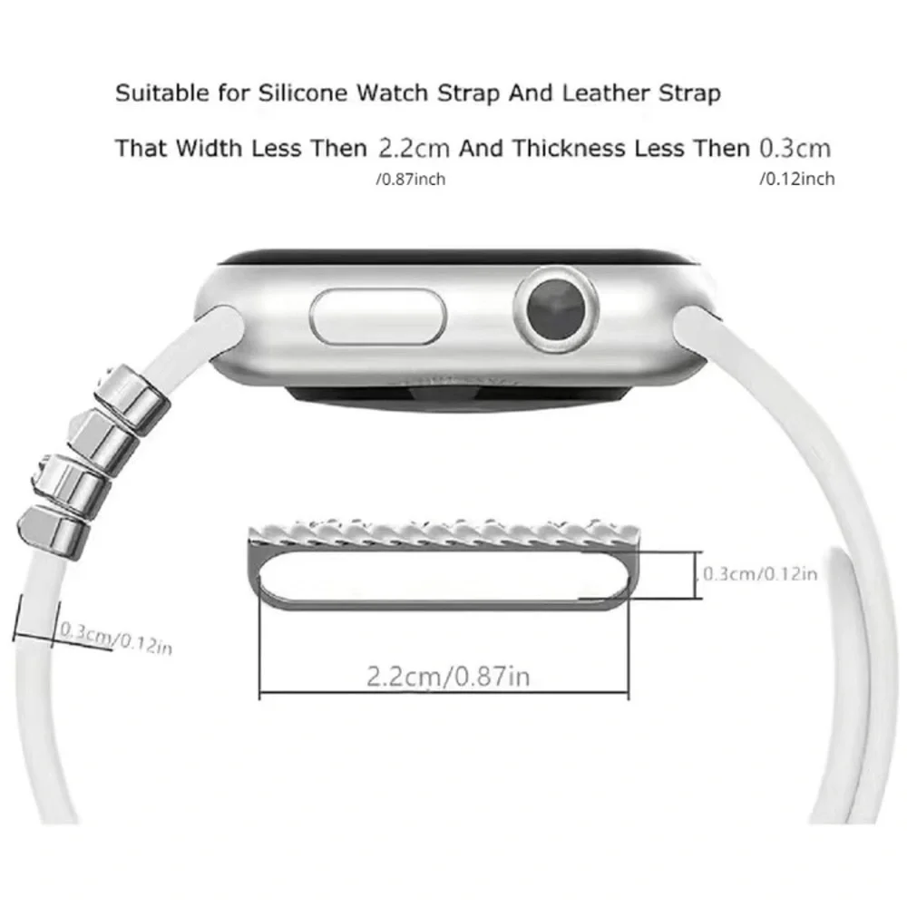 Silver Minnie Mouse inspired iWatch band charms